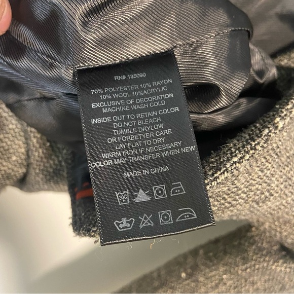 🐑 TNA Tweed Wool-Blend Blazer w/ Elbow Patches – Small – Equestrian Academia - Picture 8 of 10